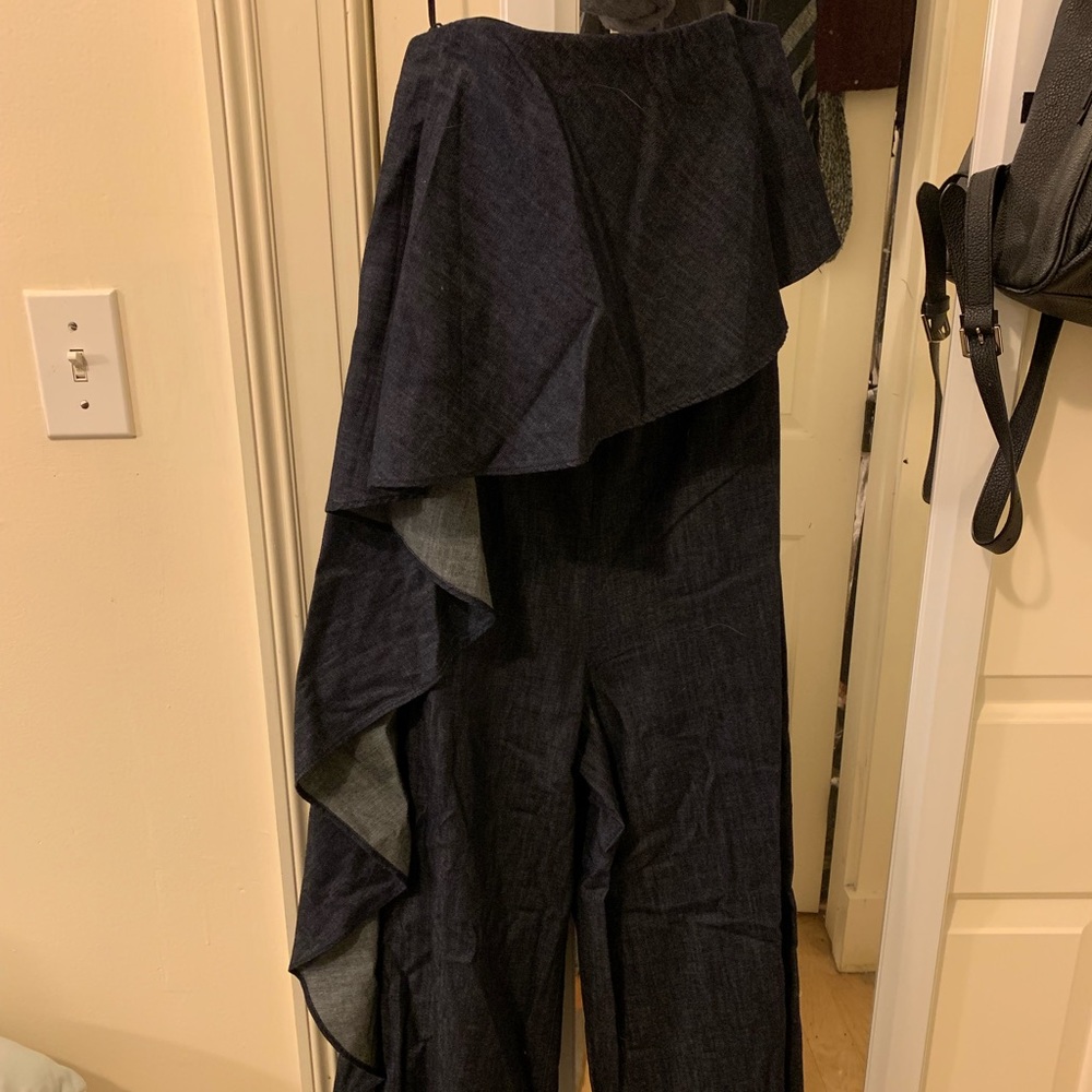 Alice and Olivia denim romper never worn